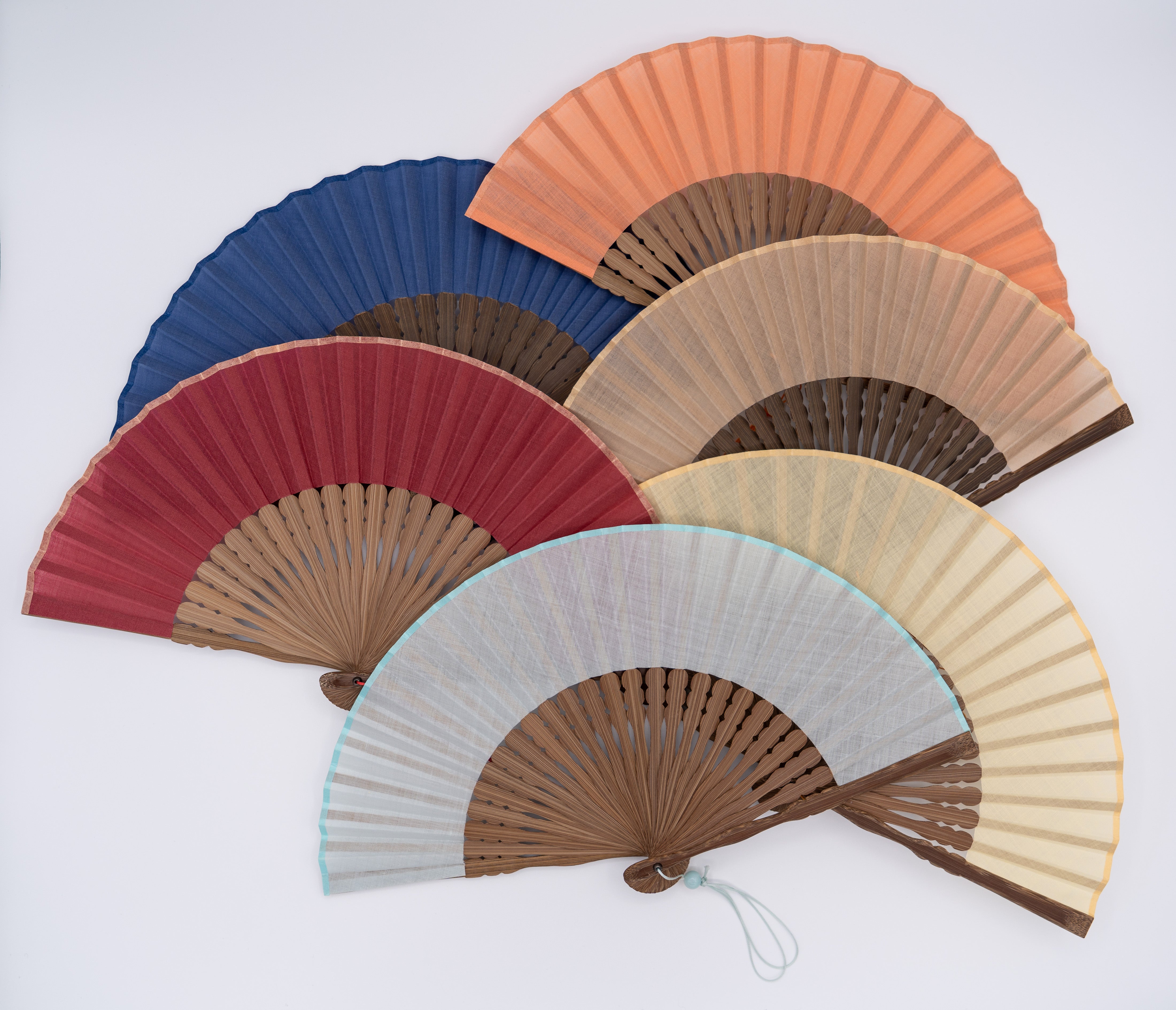 麻ポケット扇 レッド